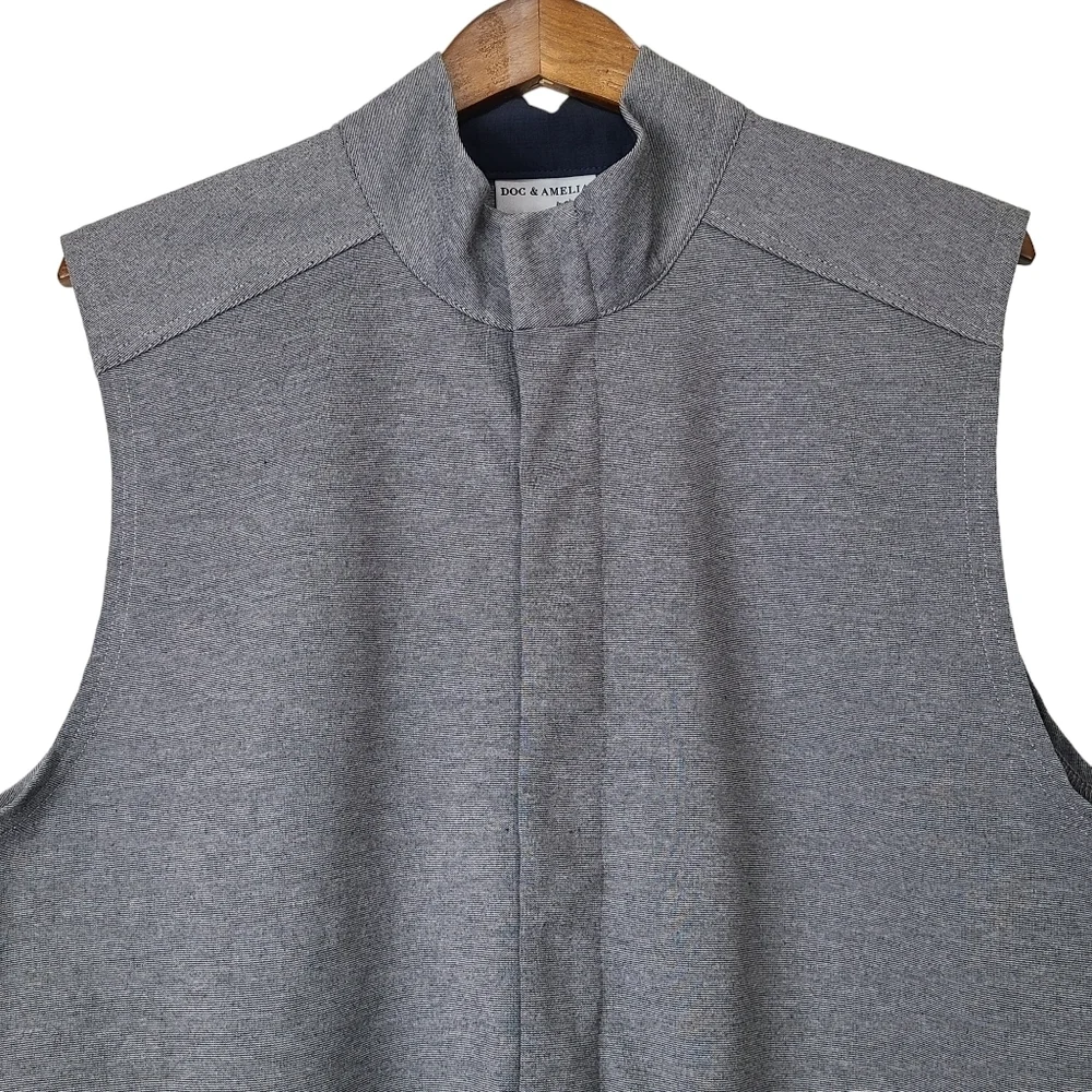 Doc & Amelia by Cintas Men's Vest Heather Gray Full Zipper Front Size Large